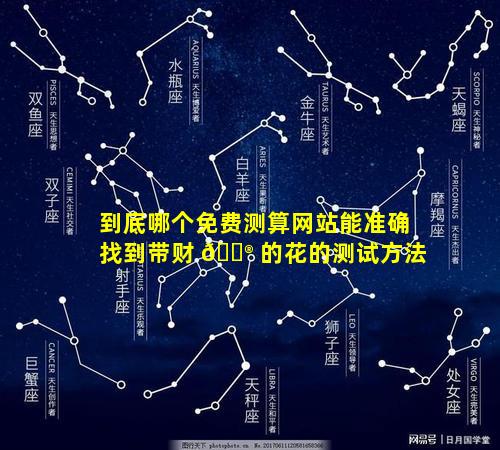 到底哪个免费测算网站能准确找到带财 💮 的花的测试方法